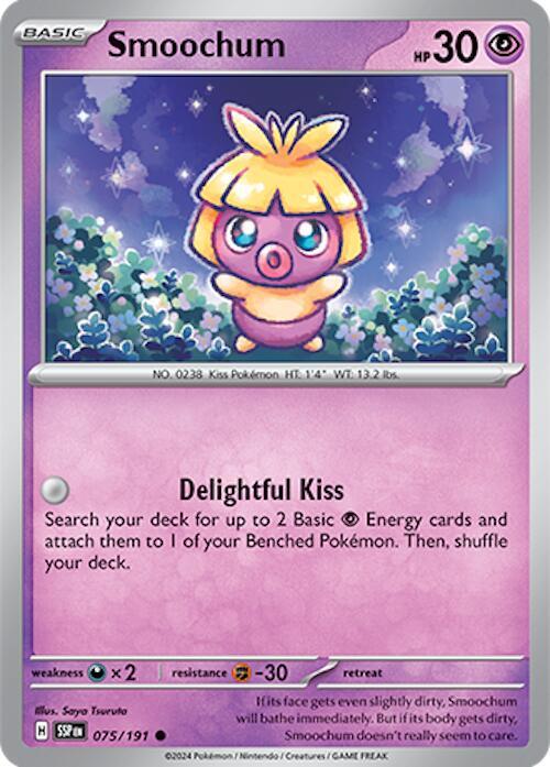 Smoochum 075/191 Common Surging Sparks Pokémon card