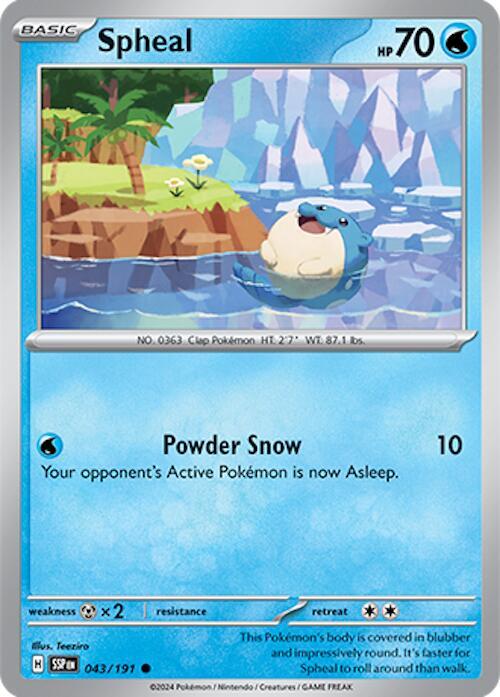 Spheal - 043/191 043/191 Common Surging Sparks Pokémon card
