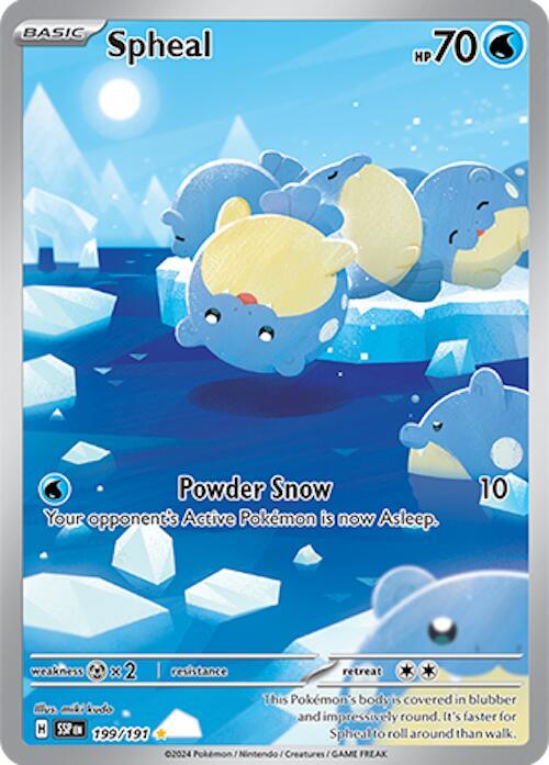 Spheal - 199/191 199/191 Illustration Rare Surging Sparks Pokémon card
