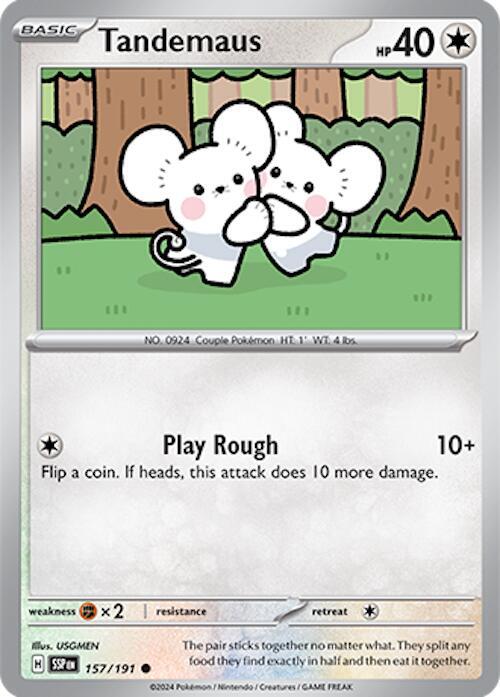 Tandemaus 157/191 Common Surging Sparks Pokémon card