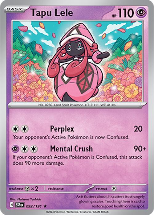 Tapu Lele 092/191 Rare Surging Sparks Pokémon card