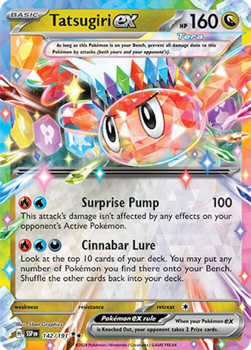 Tatsugiri ex - 142/191 142/191 Double Rare Surging Sparks Pokémon card
