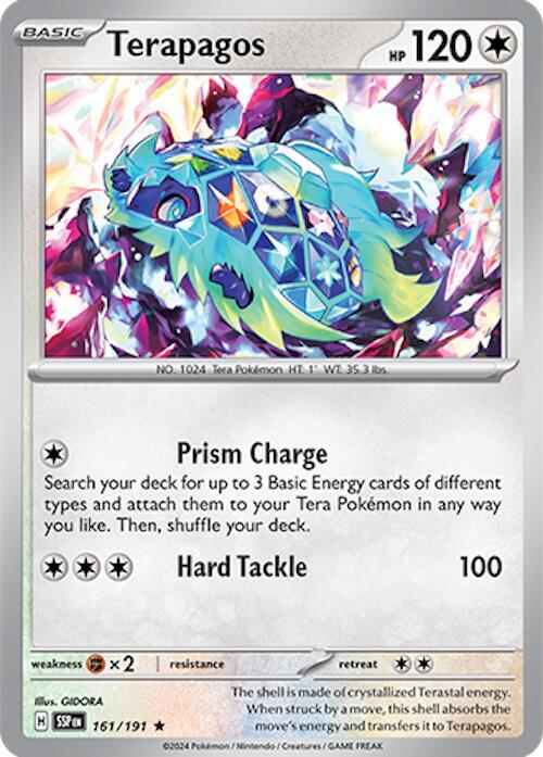 Terapagos 161/191 Rare Surging Sparks Pokémon card