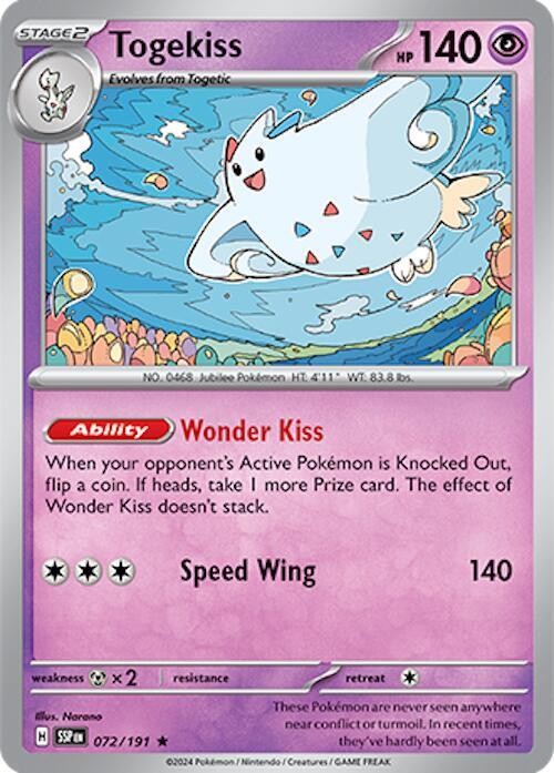 Togekiss 072/191 Rare Surging Sparks Pokémon card