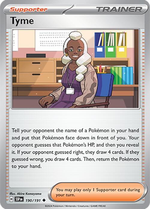 Tyme 190/191 Uncommon Surging Sparks Pokémon card