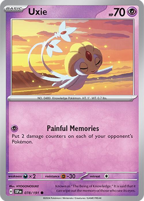 Uxie 078/191 Common Surging Sparks Pokémon card
