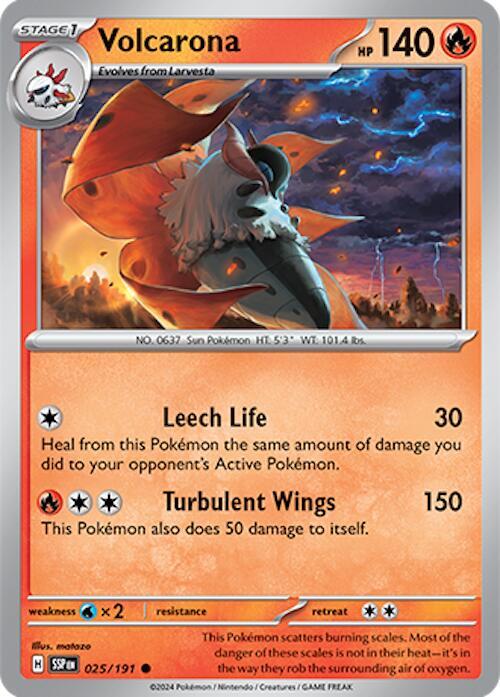 Volcarona 025/191 Common Surging Sparks Pokémon card