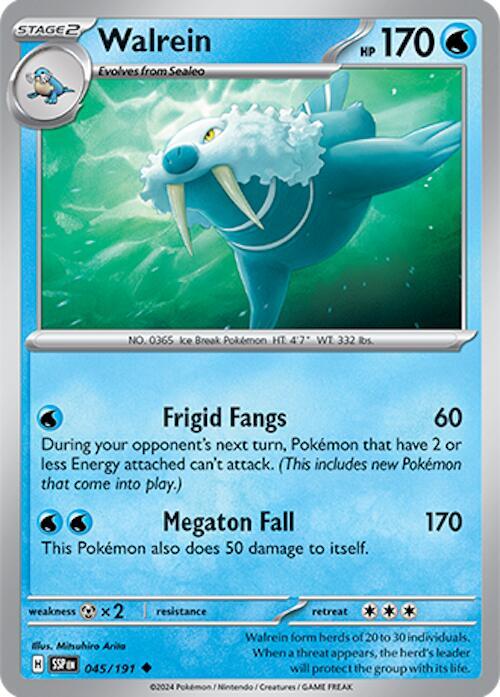 Walrein 045/191 Uncommon Surging Sparks Pokémon card