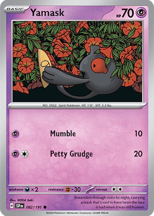 Yamask 082/191 Common Surging Sparks Pokémon card