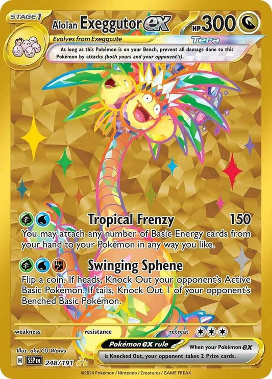 Alolan Exeggutor ex - 248/191 248/191 Hyper Rare Surging Sparks Pokémon card