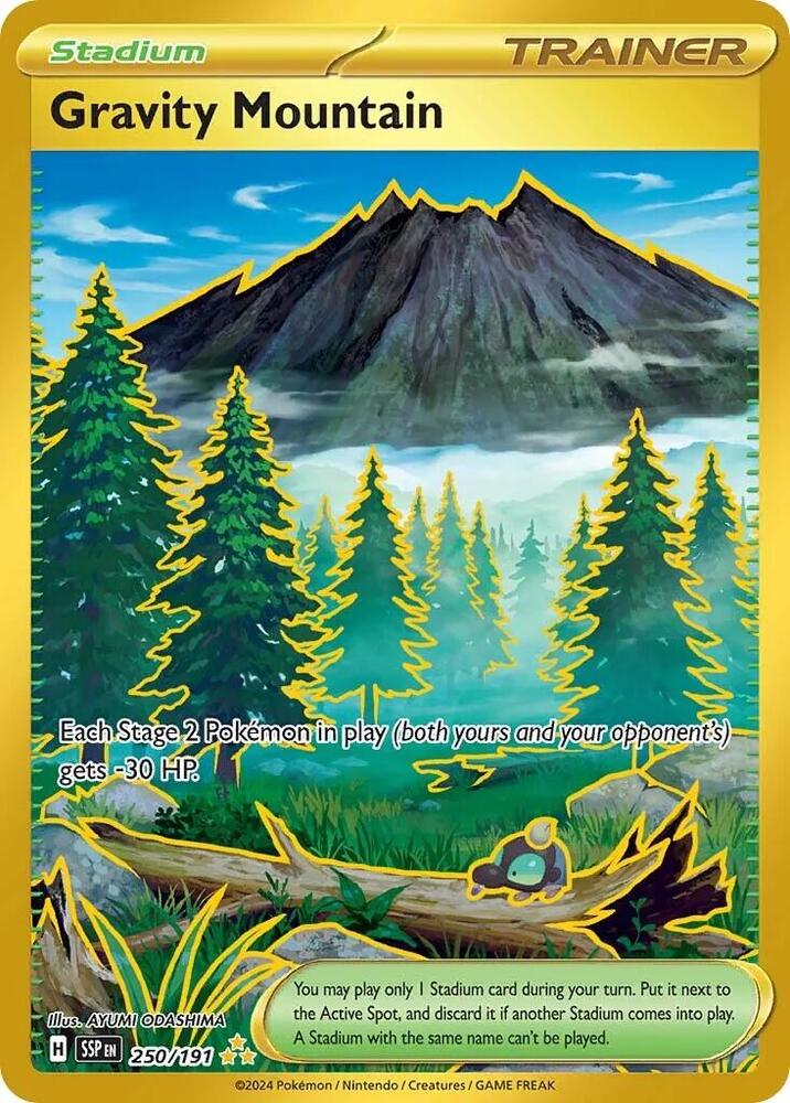 Gravity Mountain - 250/191 250/191 Hyper Rare Surging Sparks Pokémon card