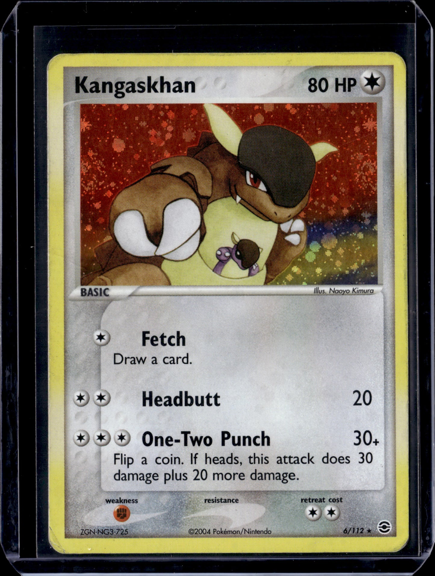 Kangaskhan FireRed & LeafGreen #6/112 Holofoil Pokémon Card (front)