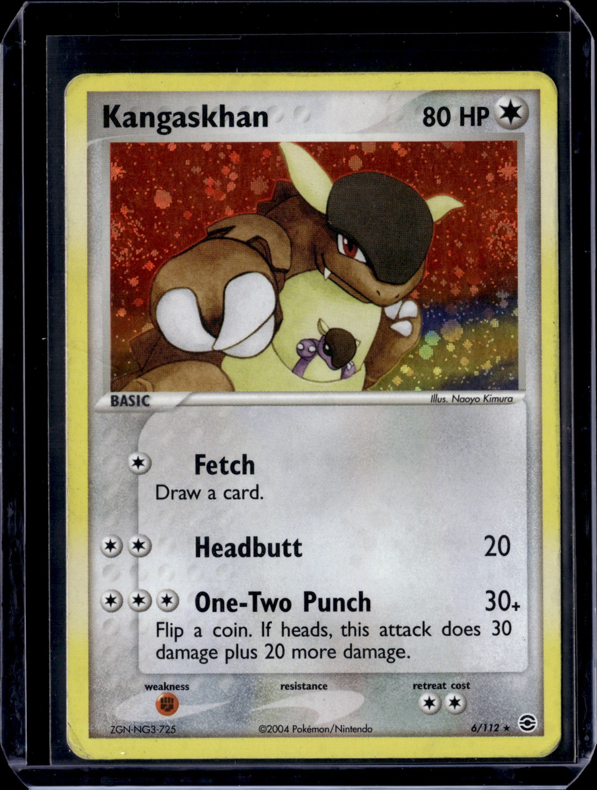 Kangaskhan FireRed & LeafGreen #6/112 Holofoil Pokémon Card (front)