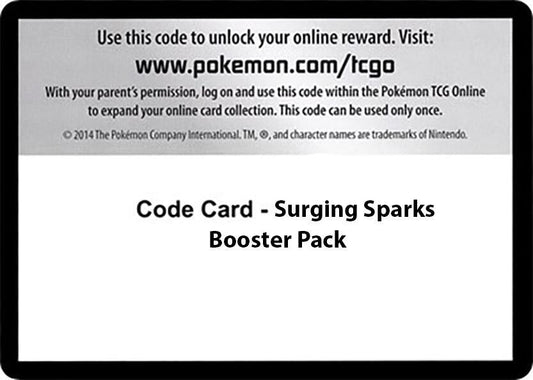 Code Card - Surging Sparks Booster Pack - Code Card SV08: Surging Sparks