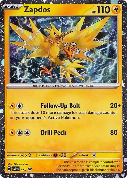 Zapdos - 157 (Cosmos Holo) 157 Promo Scarlet & Violet Promo Cards Pokémon card