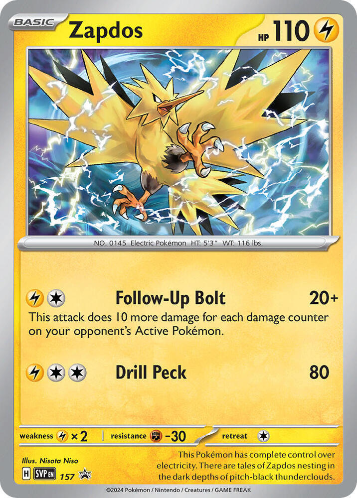 Zapdos - 157 - 157 Promo SV: Scarlet & Violet Promo Cards