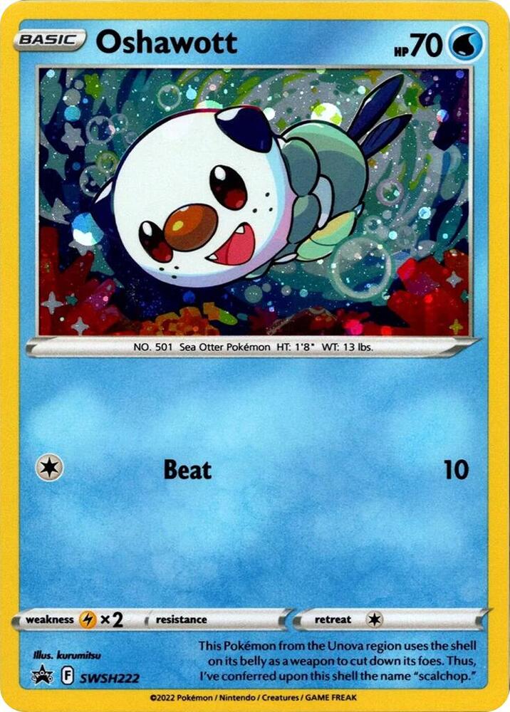 Oshawott - SWSH222 (Cosmo Holo) - SWSH222 Promo SWSH: Sword & Shield Promo Cards
