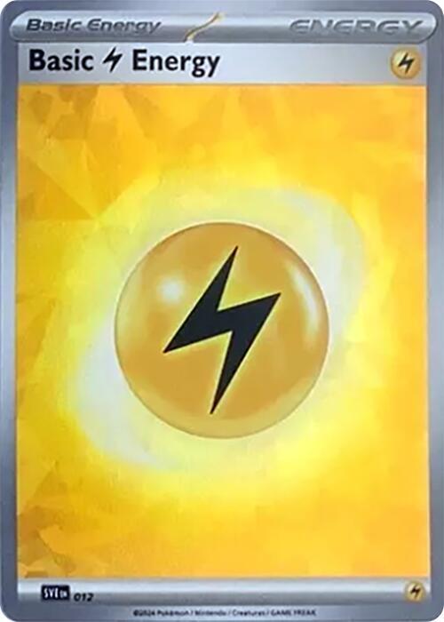 Basic Lightning Energy (Cracked Ice Holo) - 012 Common SV07: Stellar Crown