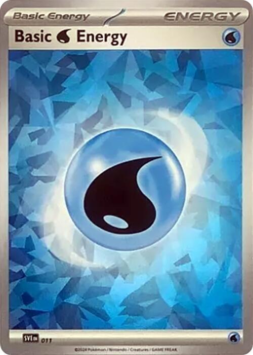 Basic Water Energy (Cracked Ice Holo) - 011 Common SV07: Stellar Crown