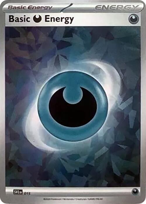 Basic Darkness Energy (Cracked Ice Holo) - 015 Common SV07: Stellar Crown
