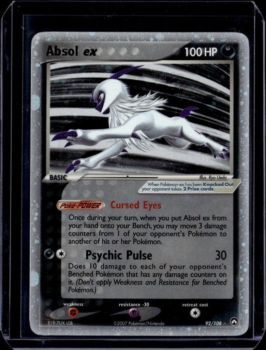 Absol ex Power Keepers #92/108 Holofoil Pokémon Card (front)