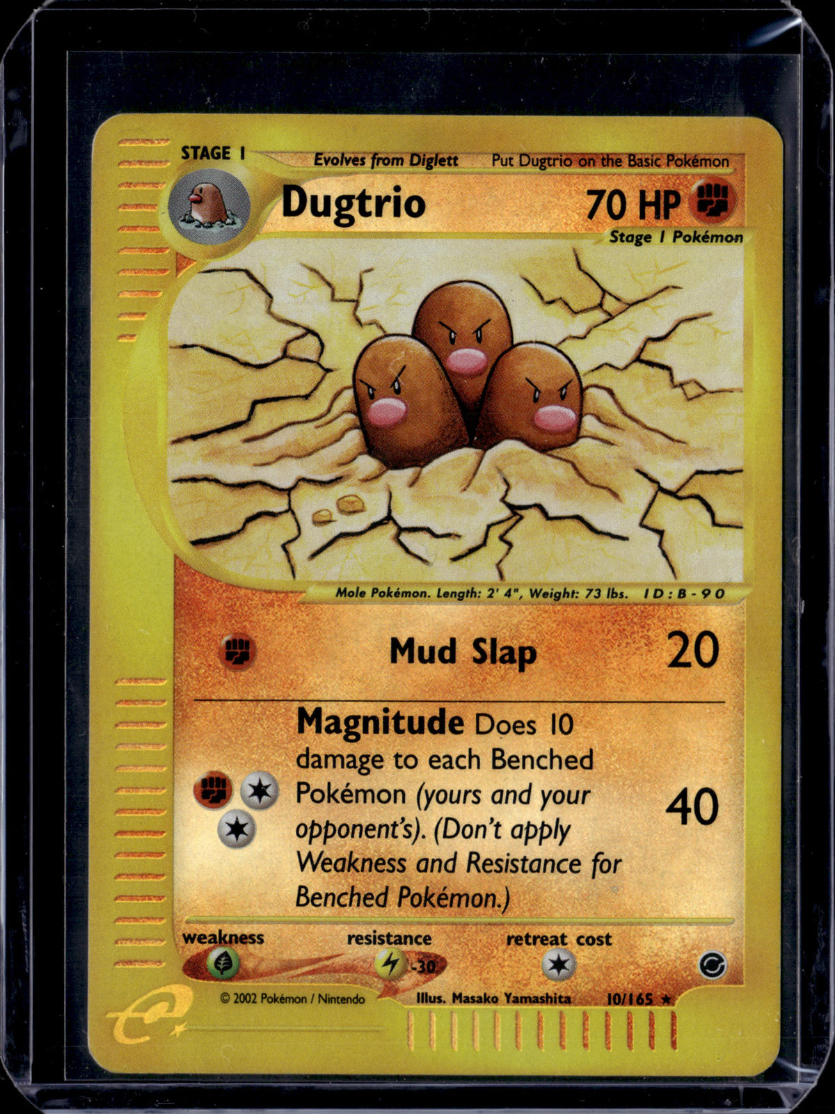 Dugtrio (10) Expedition #010/165 Reverse Holofoil Pokémon Card (front)