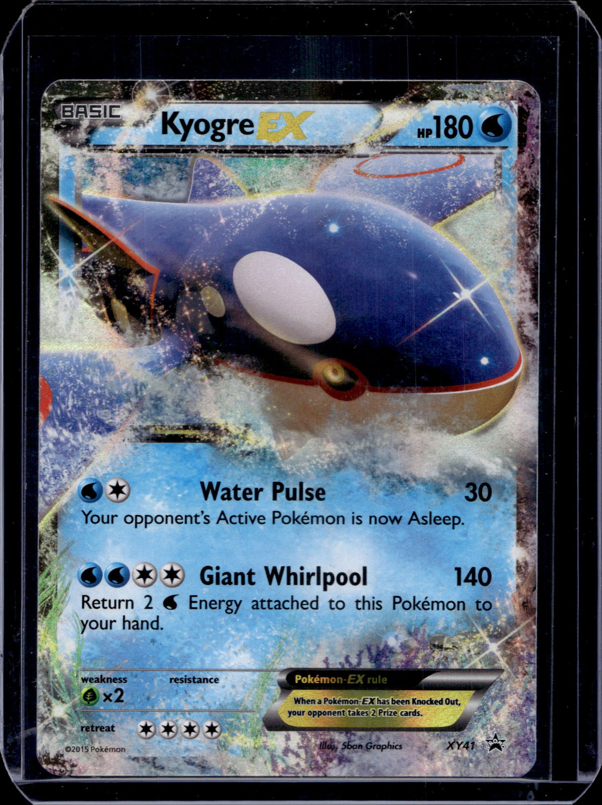 Kyogre EX XY Promos #XY41 Holofoil Pokémon Card (front)