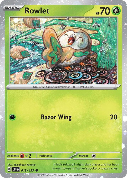 Rowlet - 013/197 (Cosmos Holo) 013/197 Common Miscellaneous Cards & Products Pokémon card