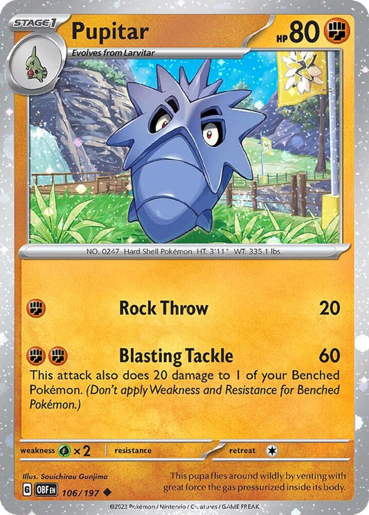 Pupitar - 106/197 (Cosmos Holo) 106/197 Uncommon Miscellaneous Cards & Products Pokémon card