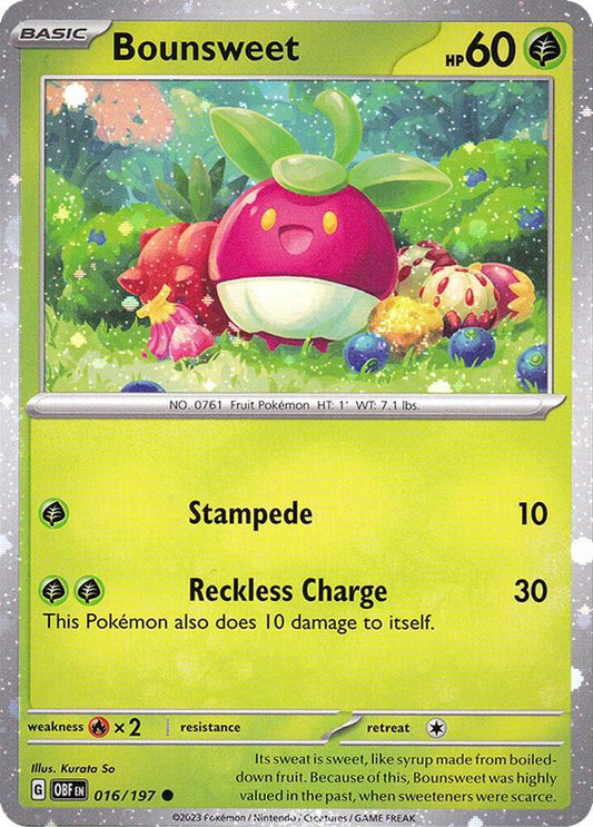 Bounsweet - 016/197 (Cosmos Holo) 016/197 Common Miscellaneous Cards & Products Pokémon card