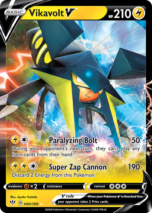 Vikavolt V 060/189 Rare Holo V Darkness Ablaze