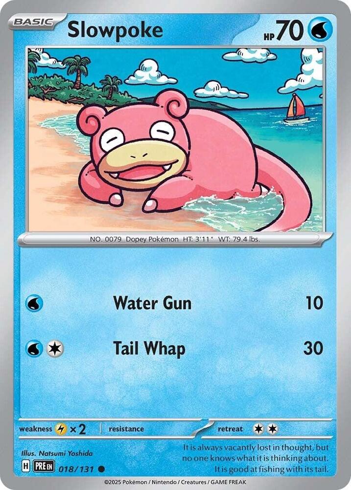 Slowpoke 018/131 Common Prismatic Evolutions Pokémon card