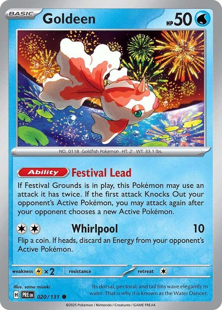 Goldeen 020/131 Common Prismatic Evolutions Pokémon card