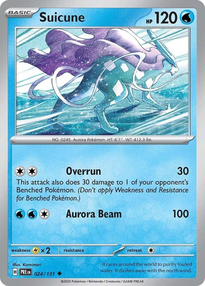 Suicune 024/131 Uncommon Prismatic Evolutions Pokémon card