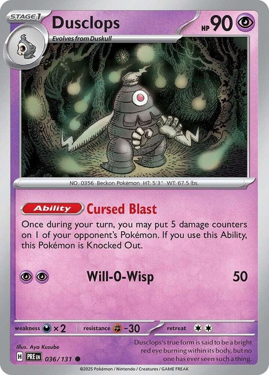 Dusclops - 036/131 Common SV: Prismatic Evolutions