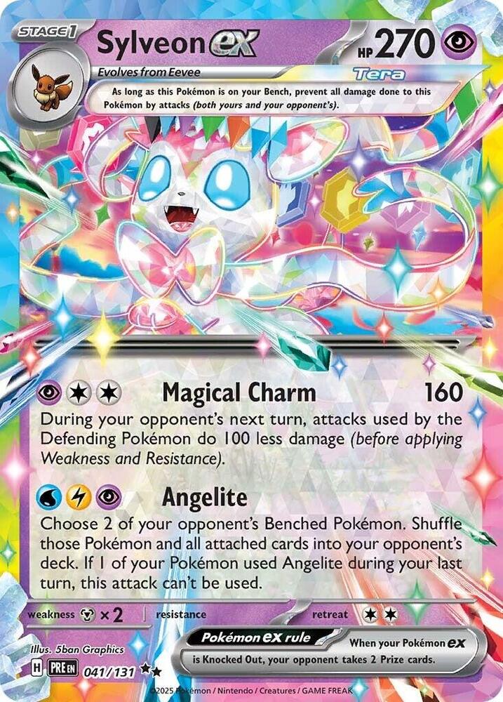 Sylveon ex - 041/131 041/131 Double Rare Prismatic Evolutions Pokémon card