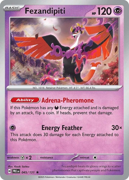 Fezandipiti 045/131 Rare Prismatic Evolutions Pokémon card