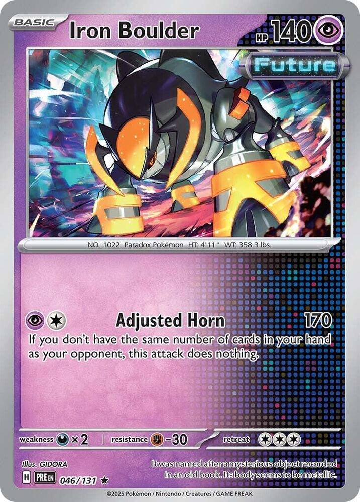Iron Boulder 046/131 Rare Prismatic Evolutions Pokémon card