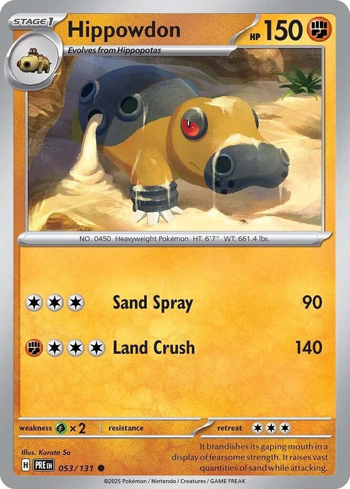 Hippowdon 053/131 Common Prismatic Evolutions Pokémon card
