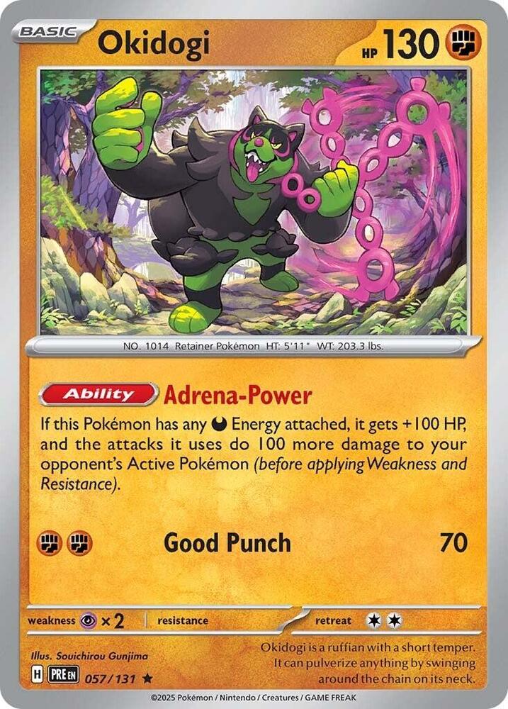 Okidogi 057/131 Rare Prismatic Evolutions Pokémon card