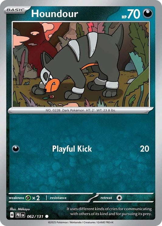 Houndour 062/131 Common Prismatic Evolutions Pokémon card