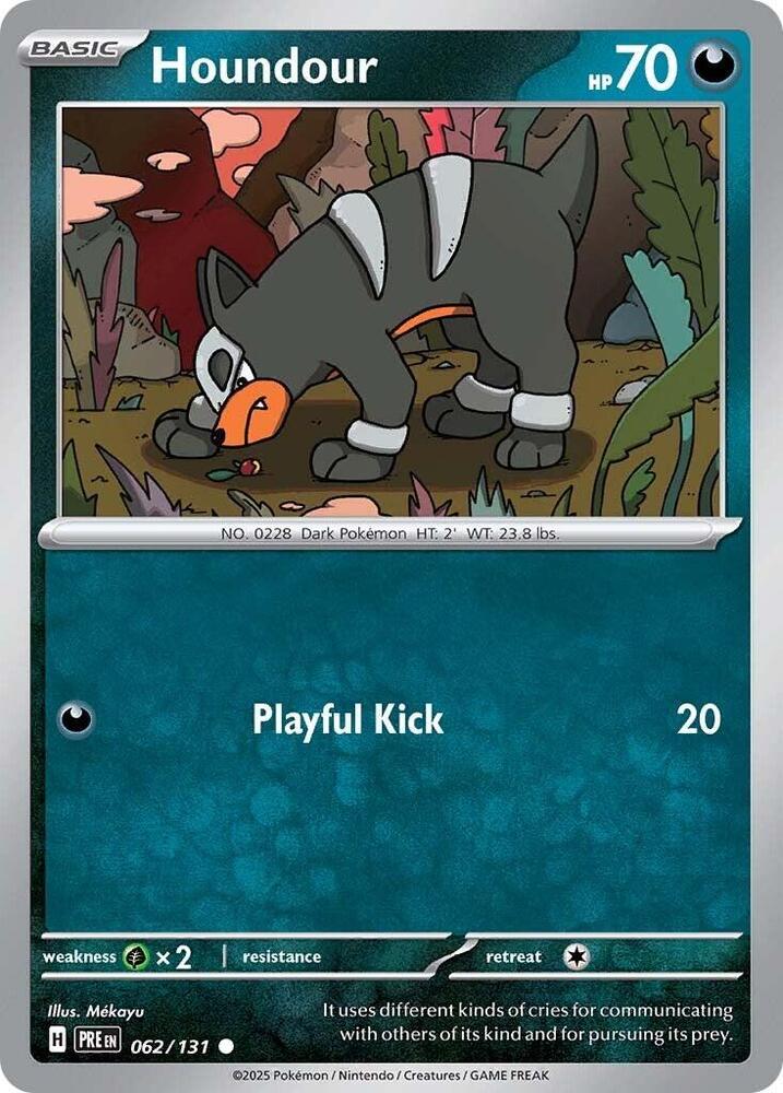 Houndour 062/131 Common Prismatic Evolutions Pokémon card