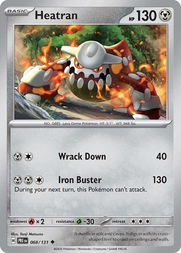 Heatran 068/131 Uncommon Prismatic Evolutions Pokémon card