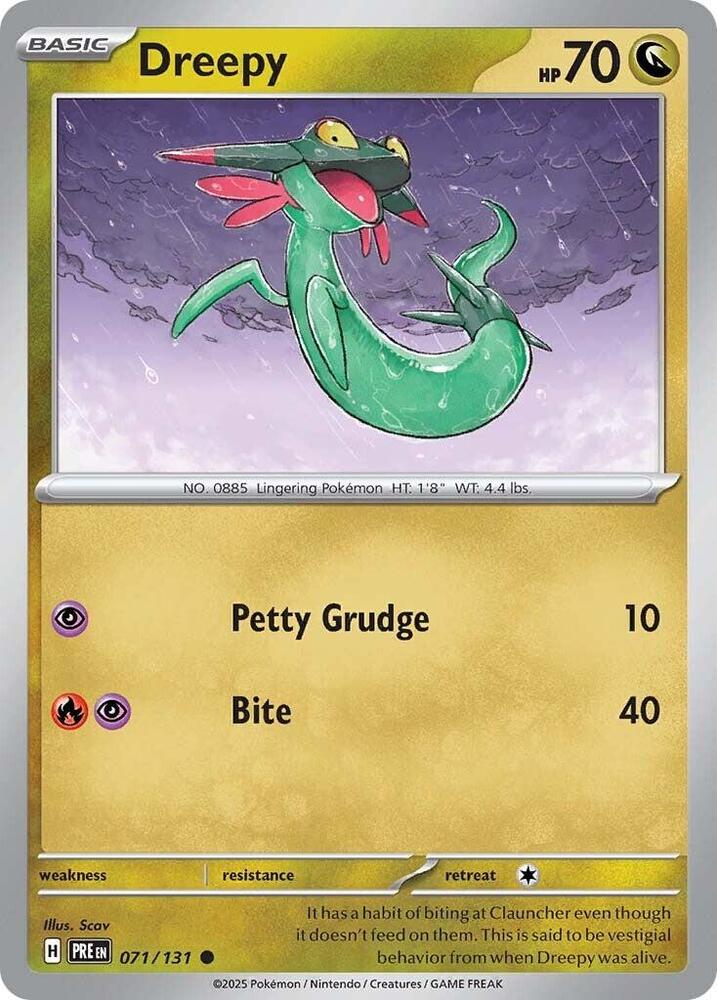 Dreepy 071/131 Common Prismatic Evolutions Pokémon card