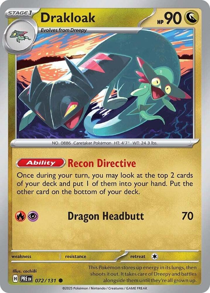 Drakloak 072/131 Common Prismatic Evolutions Pokémon card