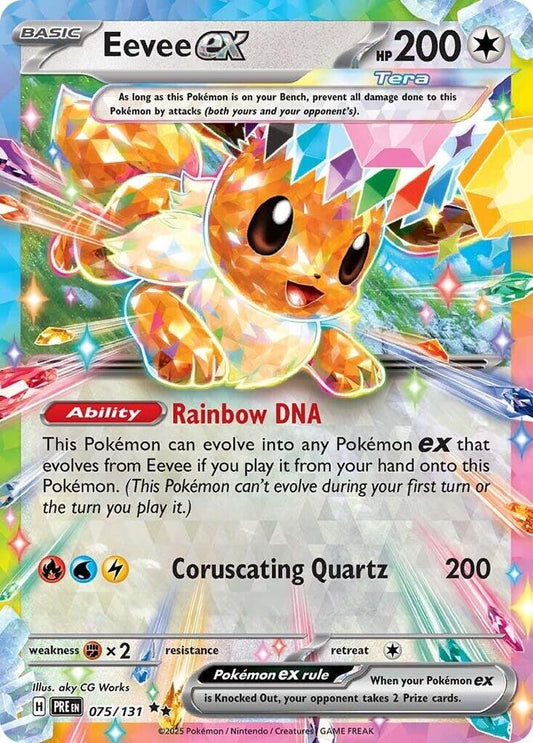 Eevee ex - 075/131 075/131 Double Rare Prismatic Evolutions Pokémon card