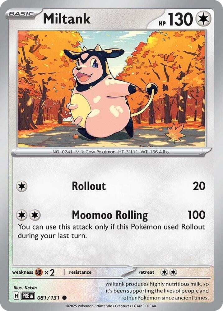 Miltank 081/131 Common Prismatic Evolutions Pokémon card