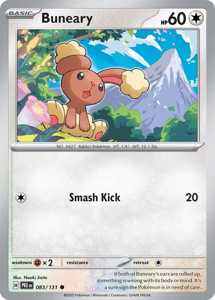 Buneary 083/131 Common Prismatic Evolutions Pokémon card