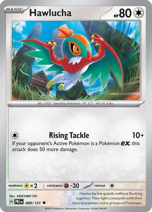 Hawlucha 089/131 Uncommon Prismatic Evolutions Pokémon card