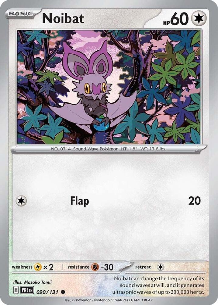 Noibat 090/131 Common Prismatic Evolutions Pokémon card